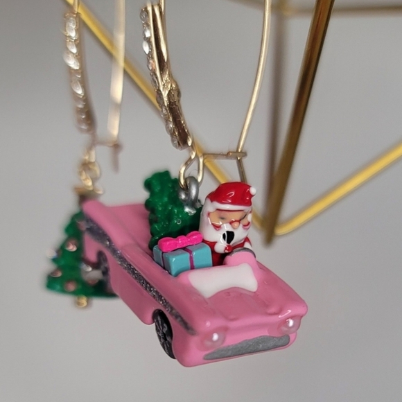 Betsey Johnson Jingle Bell Bling Bauble Charm Christmas Neclace AND Earrings - Picture 9 of 16